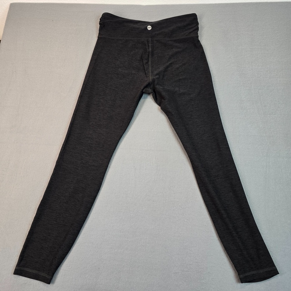 Dip Yoga Womens M High Waist Mesh Panel Leggings Black Gray Yoga Athletic